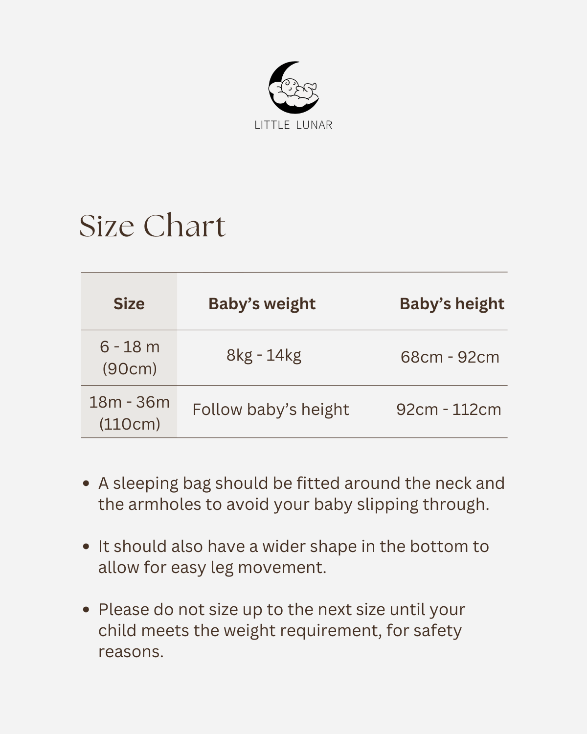 Bamboo Sleeping Bags for Babies & Toddlers (6-36 Months)