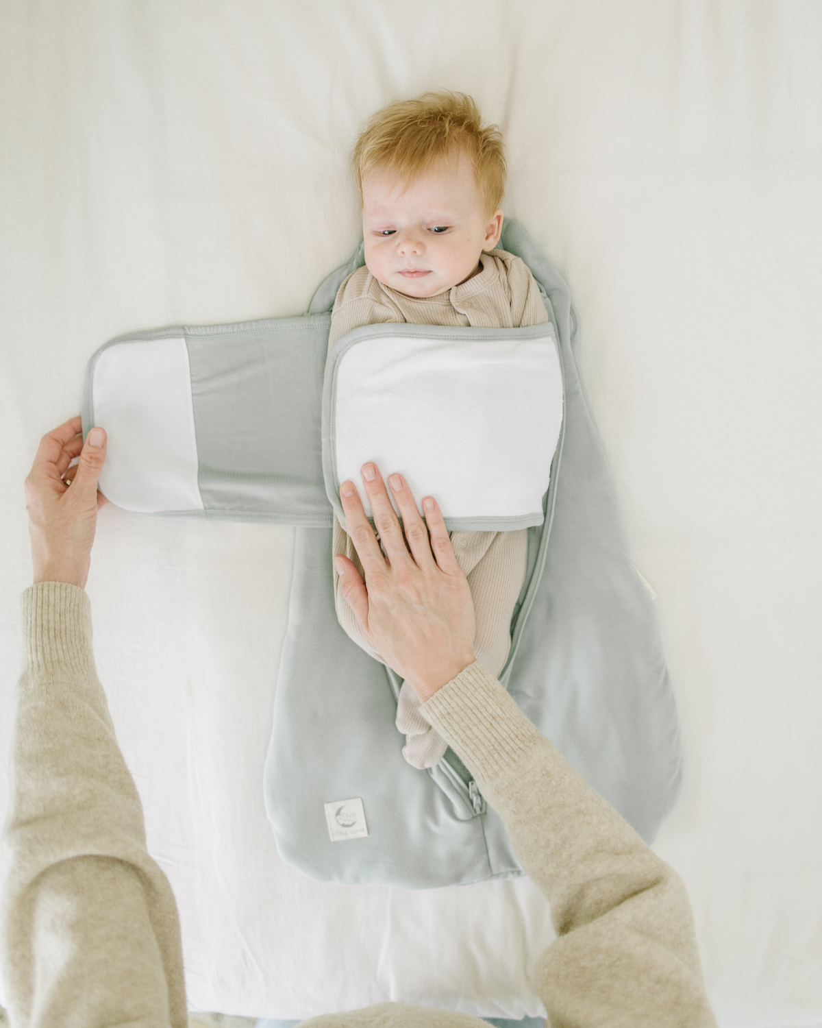 Gigoteuse d’emmaillotage 2-en-1 en bambou pour bébés (0–6 mois)