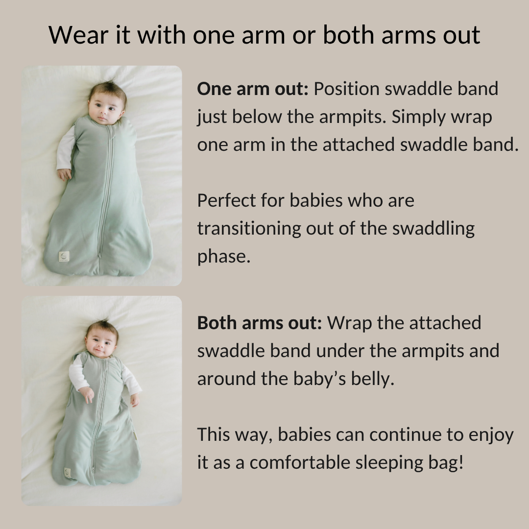 2-in-1 Bamboe Inbakerslaapzak voor Baby‘s (0-6 maanden)