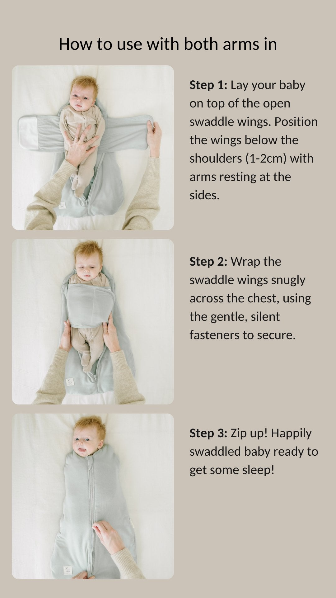 Bamboo Swaddle Sleeping Bag for Newborns (0 - 6 Months) - Little Lunar